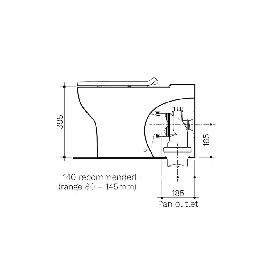 Clark Clark Round Back To Wall Close Coupled Pan