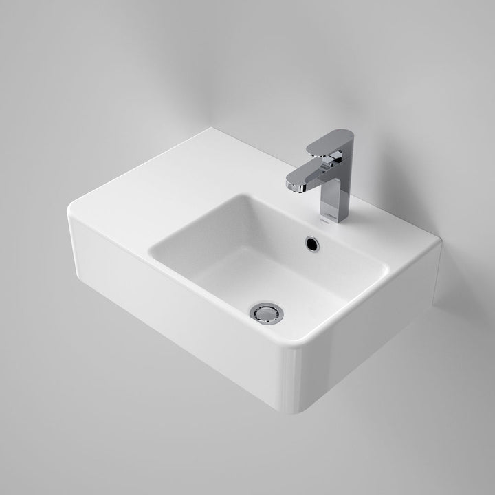 Caroma Cube Extension Wall Basin LHS 1 Tap Hole