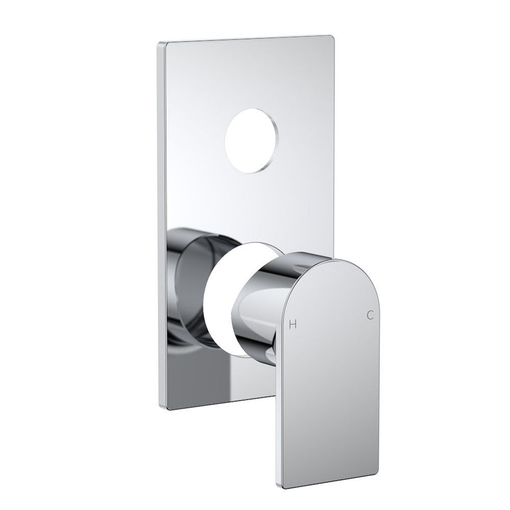Clark Round Square Wall Mixer with Diverter - Trim Kit - Chrome