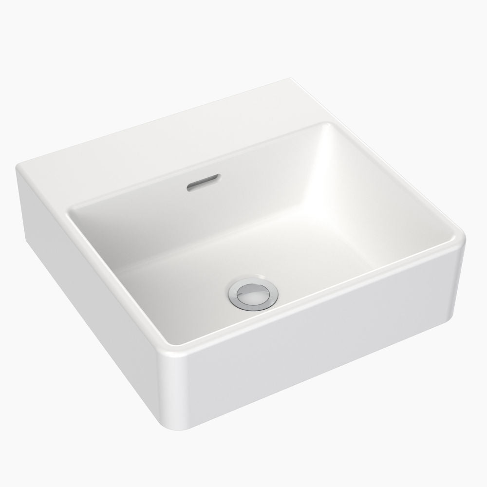 Clark Square Wall Basin 400mm (No Tap Hole)