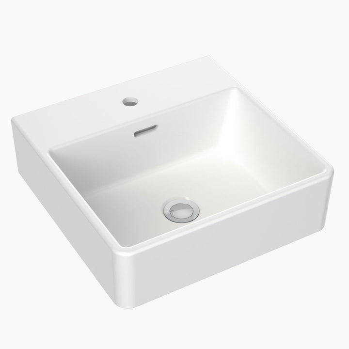 Clark Square Wall Basin 400mm (1 Tap Hole)