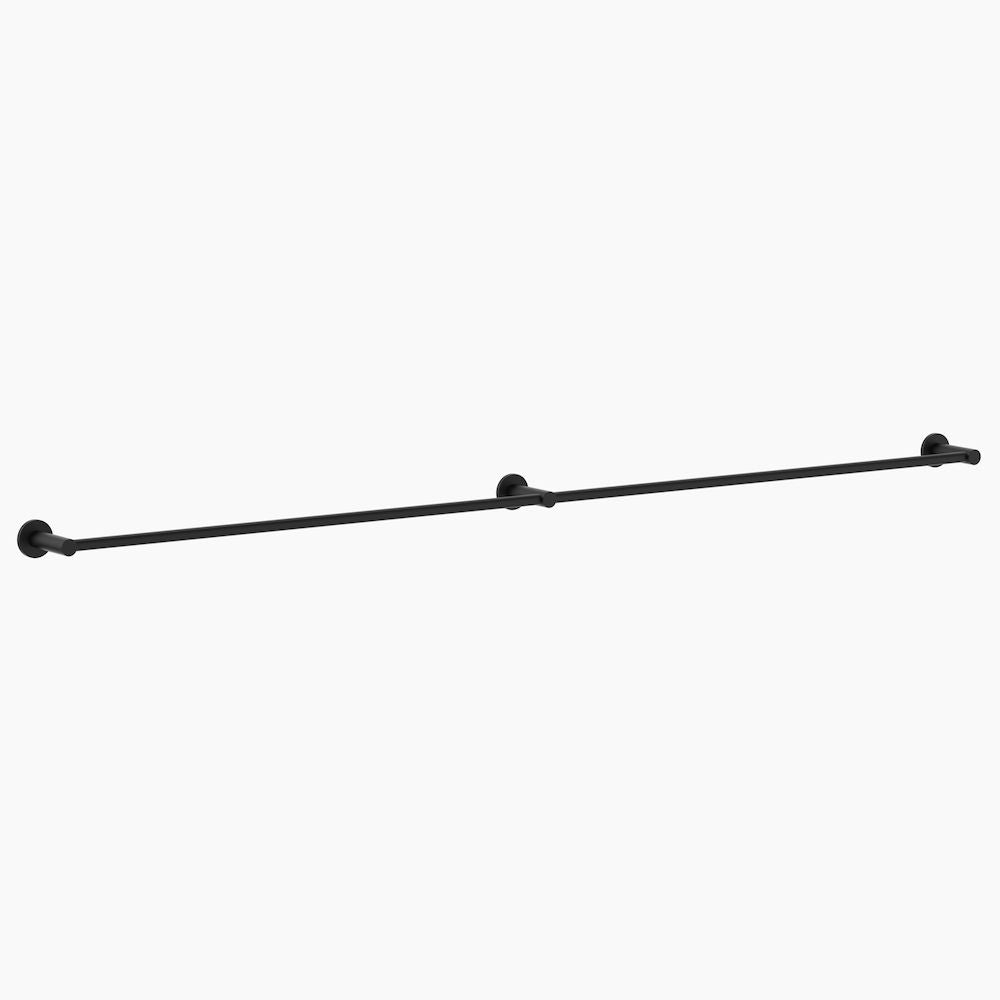 Clark Round Single Towel Rail 1200mm - Matte Black