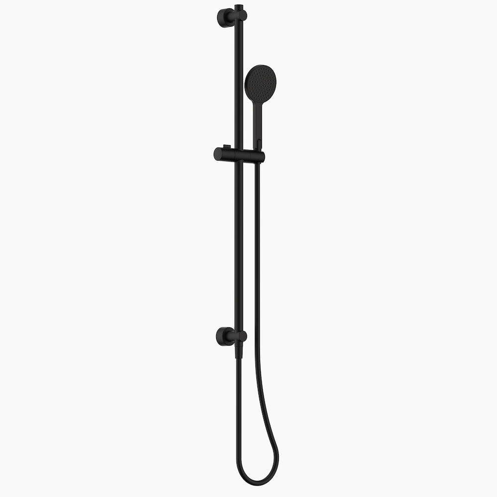 Clark Round Rail Shower (Top Inlet) - Matte Black