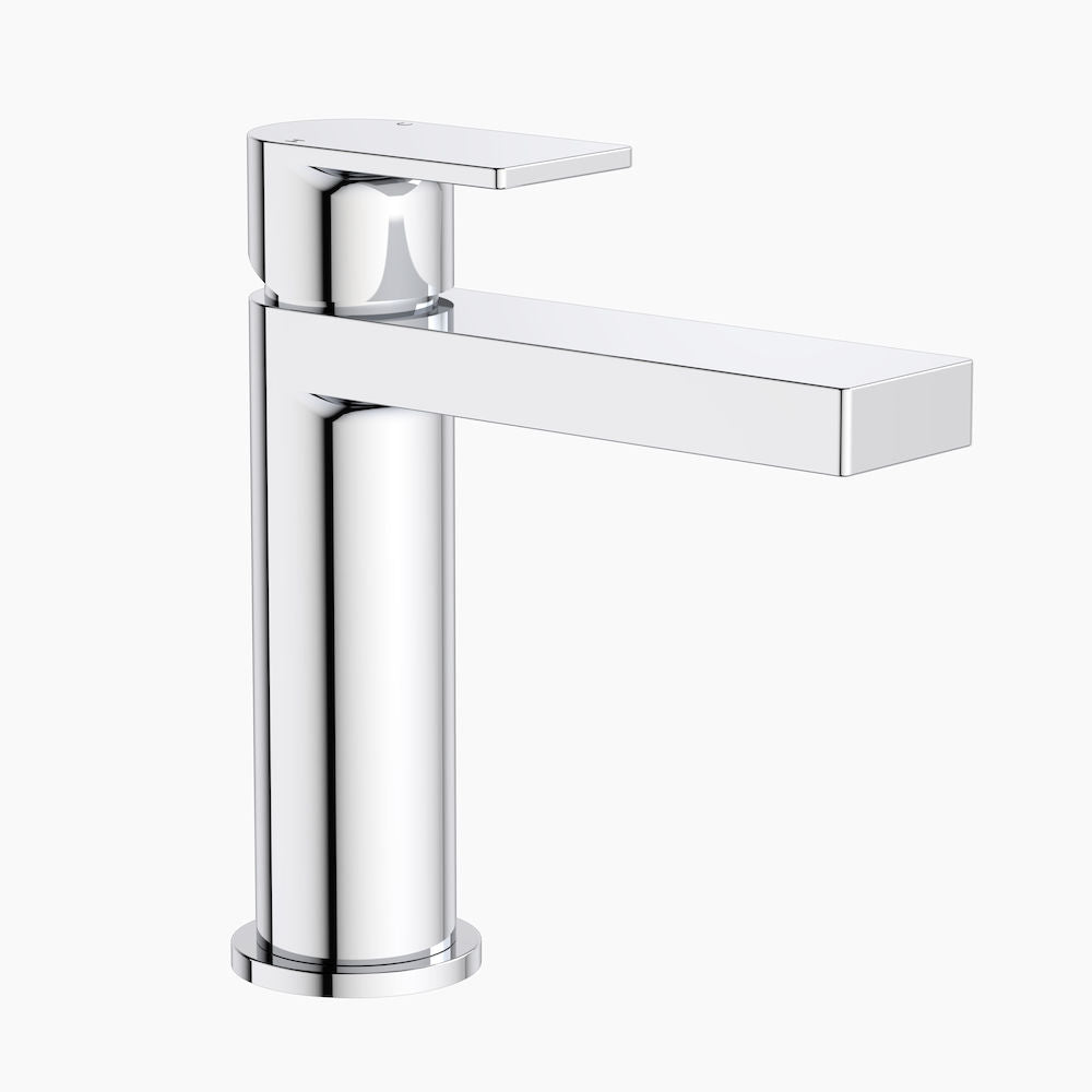 Clark Round Square Basin Mixer - Chrome