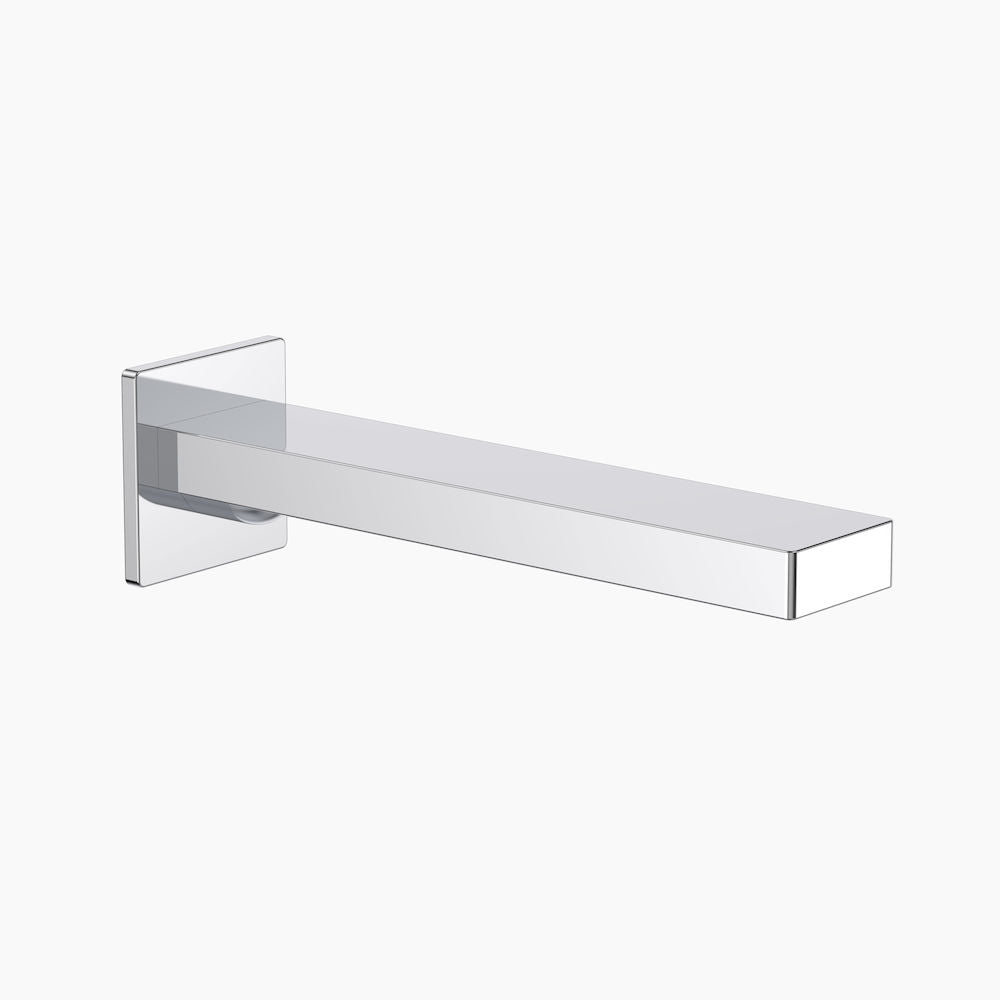 Clark Square Wall Basin/Bath Outlet 220mm Chrome Lead Free