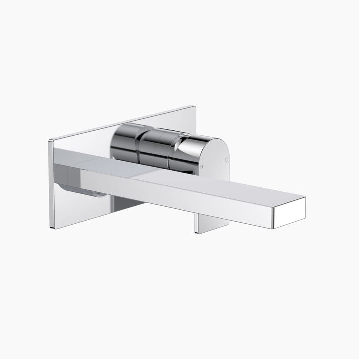 Clark Round Square Wall Basin/Bath Mixer 180mm - Chrome