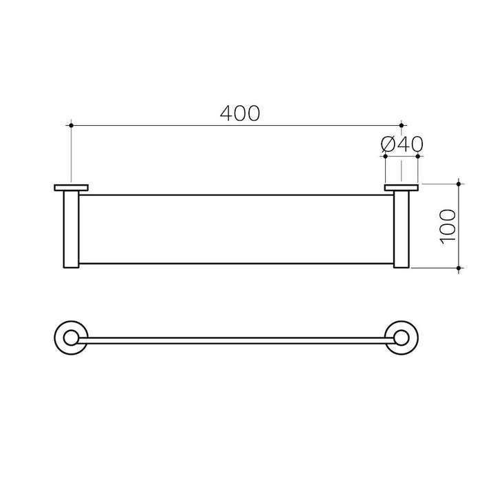 Clark Round Metal Shelf - Chrome