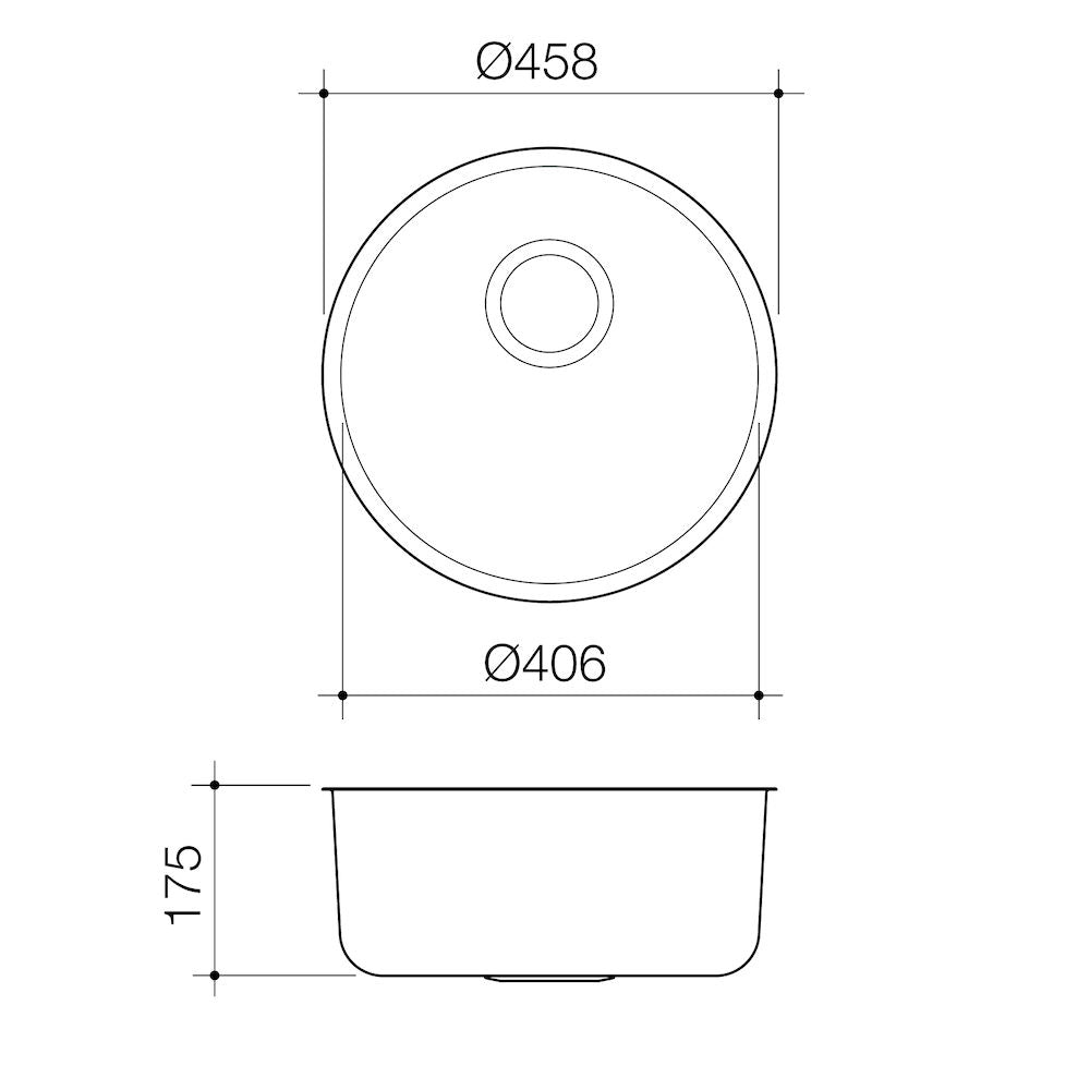 Caroma Luna ROUND BOWL U/M & O/M