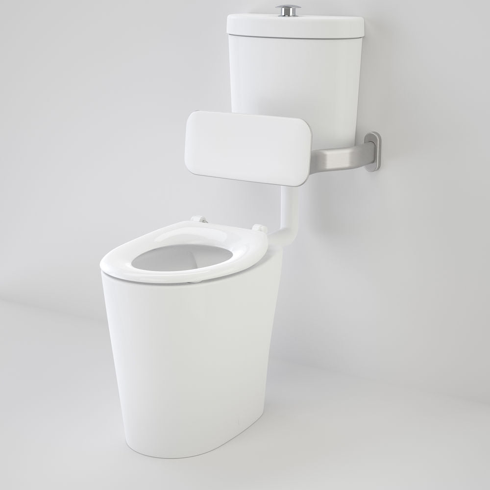 Caroma Care 610 Cleanflush Connector P Trap Suite with Backrest and Caravelle Single Flap Seat White