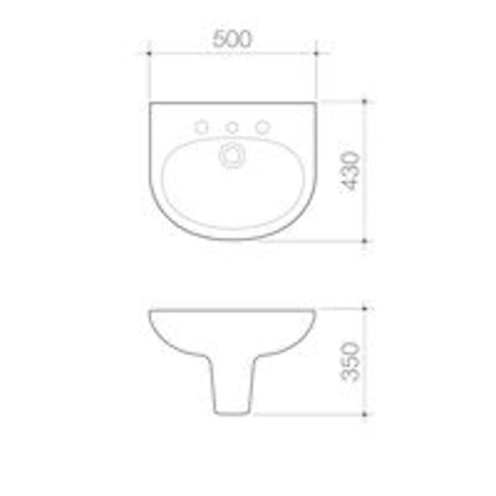 Caroma Integra Wall Basin 1TH