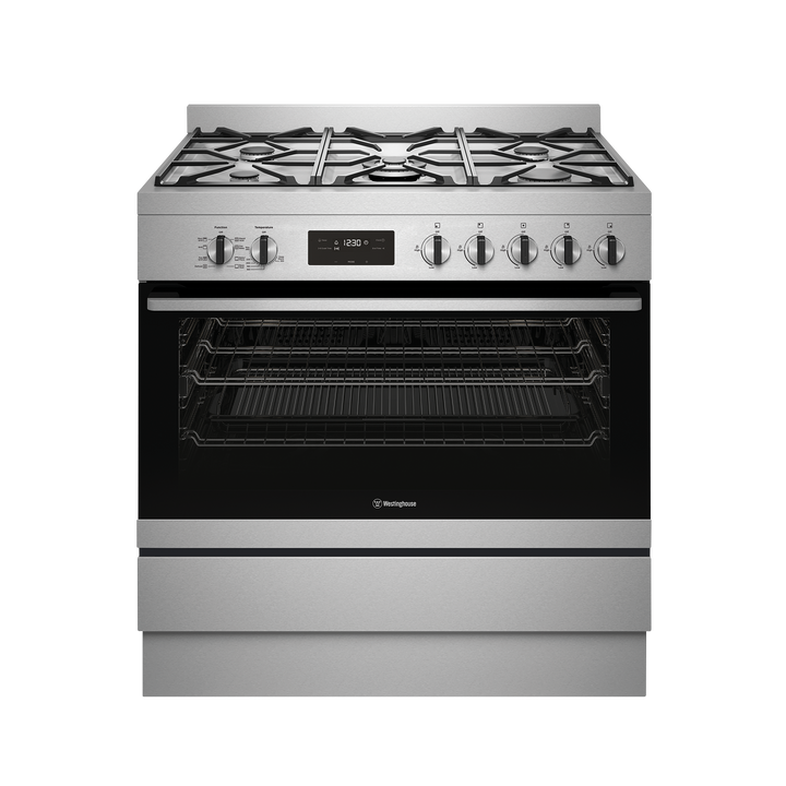 Westinghouse WFE915SD 90 cm Freestanding Dual Fuel Cooker Stainless Steel Built In Australia