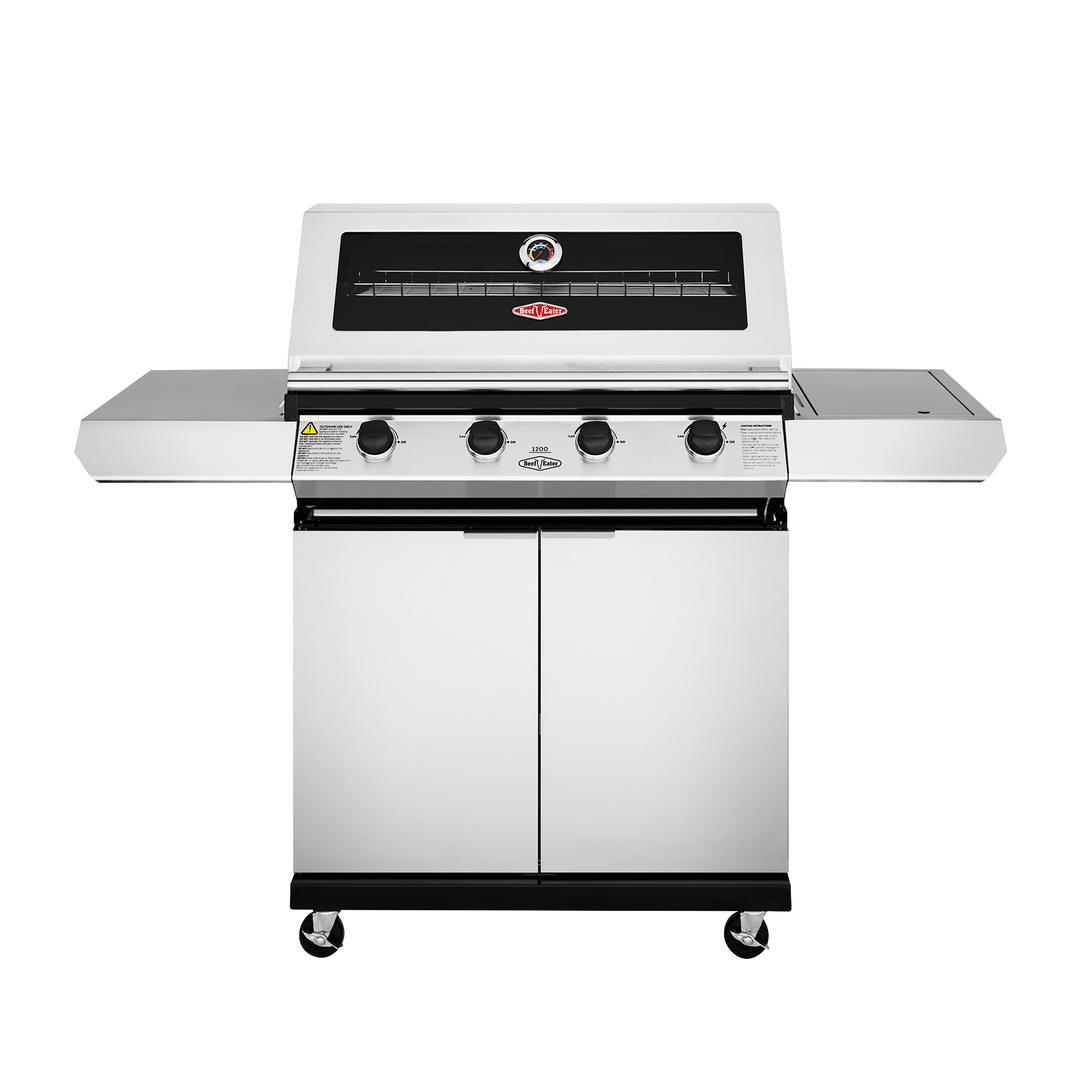 BEEFEATER BEEFEATER 1200 SERIES FREESTANDING BBQ WITH WOK BURNER 4 BURNER STAINLESS STEEL
