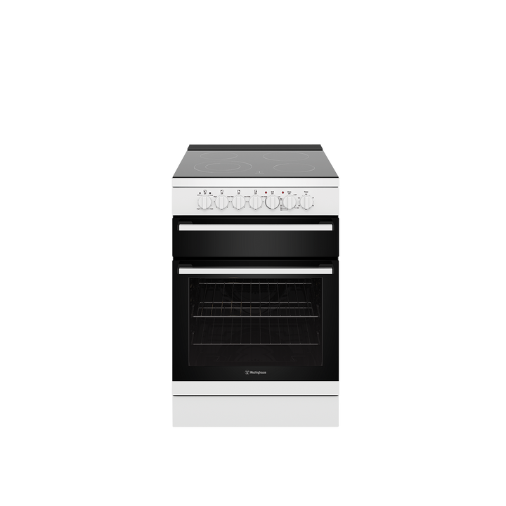 Westinghouse 60 cm Freestanding Electric Cooker Ceramic Glass Top & Separate Griller Built In Australia WFE642WC