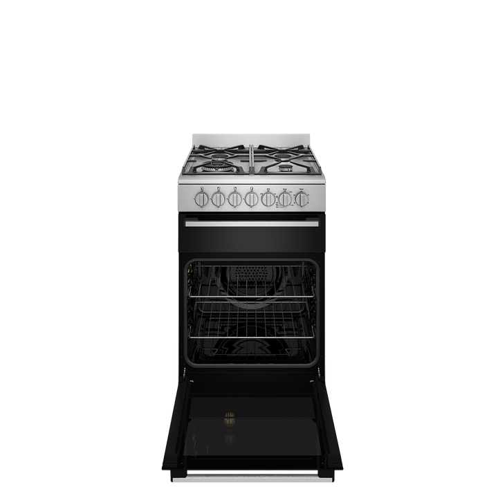 WESTINGHOUSE 54 CM FREESTANDNG DUAL FUEL COOKER STAINLESS STEEL & SEPARATE GRILLER BUILT IN AUSTRALIA