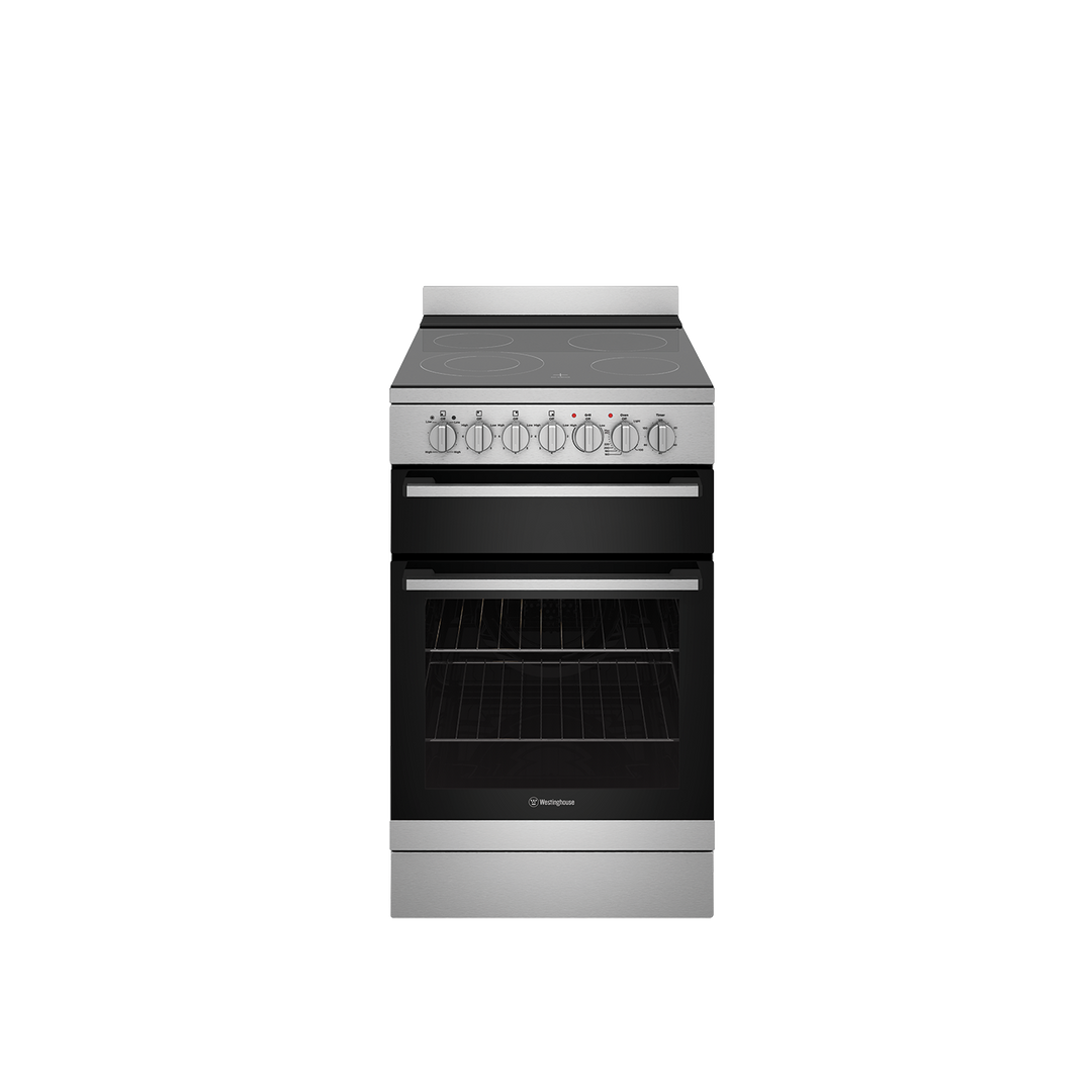 Westinghouse WFE542SC 54 cm Freestanding Electric Cooker Stainless Steel Ceramic Glass Top & Separate Griller Built In Australia