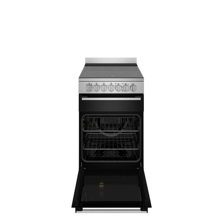 WESTINGHOUSE 54 CM FREESTANDING ELECTRIC COOKER STAINLESS STEEL CERAMIC GLASS TOP & SEPARATE GRILLER BUILT IN AUSTRALIA