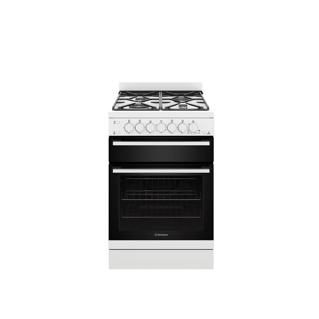 Westinghouse WFG612WCNG 60 cm Freestanding Gas Cooker Fan Oven, Wok Built In Australia Natural Gas