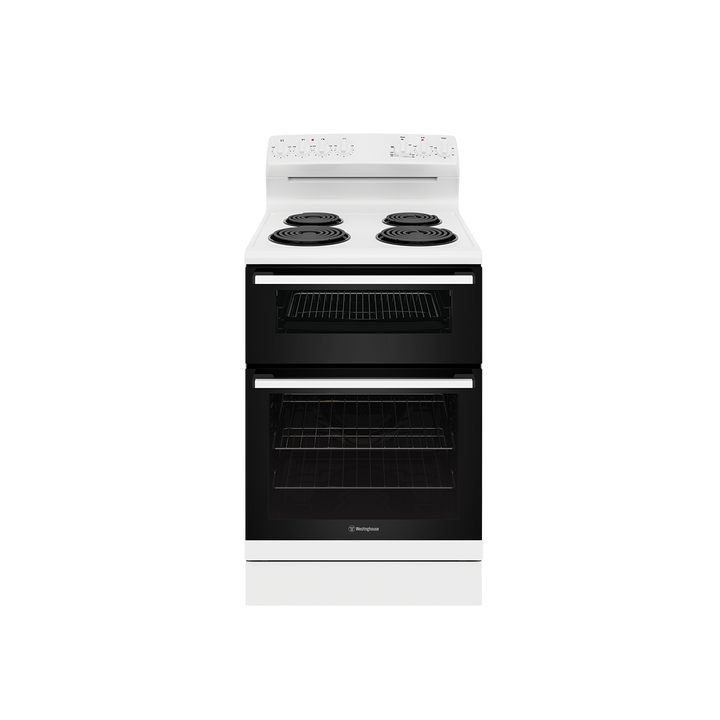 Westinghouse WLE622WC 60 cm Freestanding Electric Cooker Solid Plates & Separate Griller Built In Australia