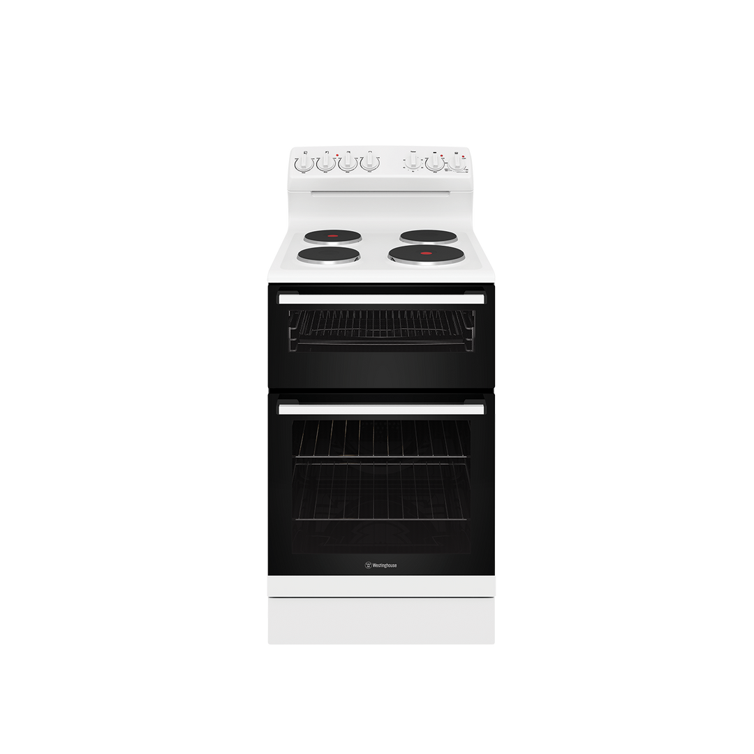 Westinghouse WLE532WC 54 cm Freestanding Electric Cooker Solid Elements Fan Forced Oven & Separate Griller Built In Australia