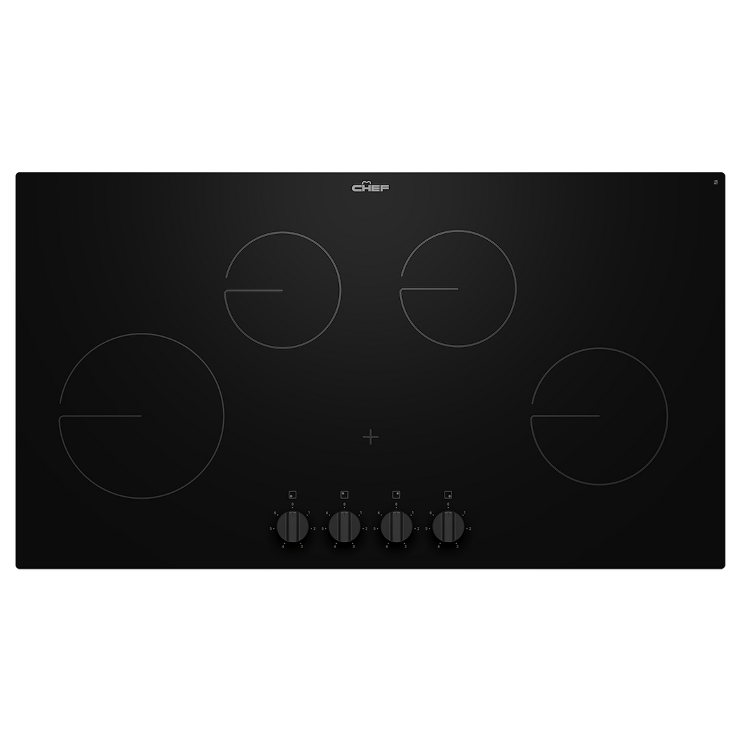 Chef CHC942BB 90 cm Ceramic Cooktop 4 Zone Touch Control