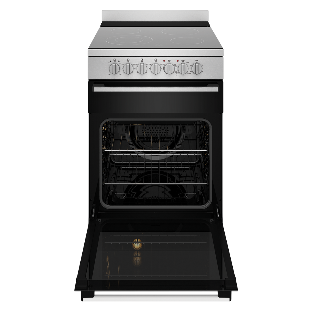 WESTINGHOUSE 60 CM FREESTANDING ELECTRIC COOKER STAINLESS STEEL CERAMIC GLASS TOP & SEPARATE GRILLER BUILT IN AUSTRALIA