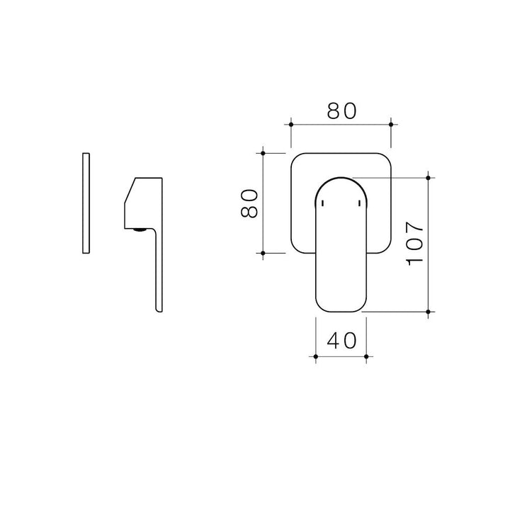 Caroma Luna Bath/Shower Mixer Trim Kit Brushed Nickel