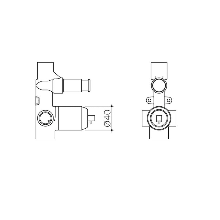 Caroma Luna Bath/Shower Mixer with Diverter InWall Body