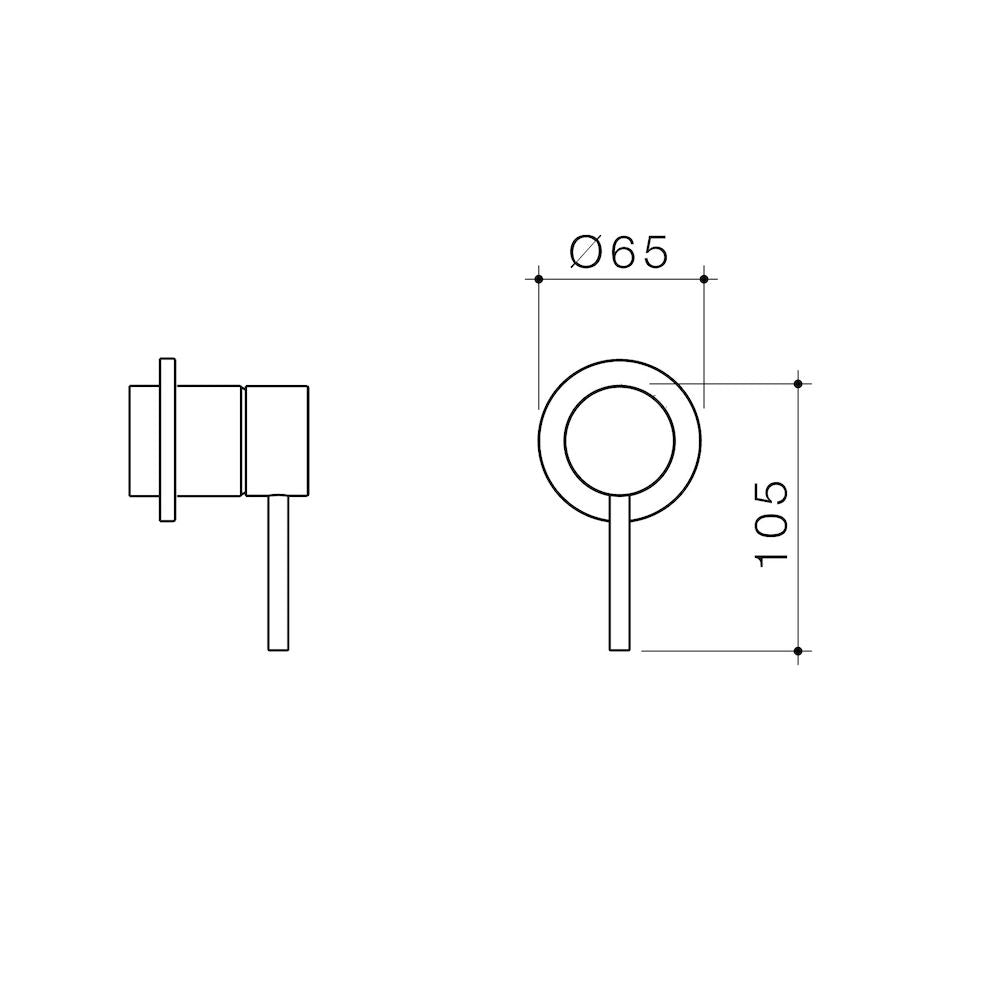 Caroma Liano II Bath / Shower Trim Kit - Round - Brushed Nickel