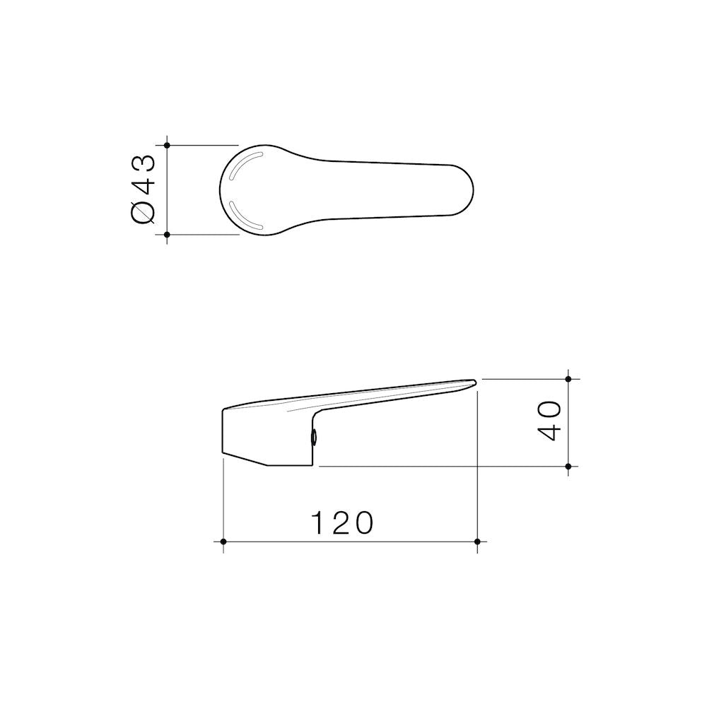 Caroma Opal Optional Standard Handle H/C - Chrome