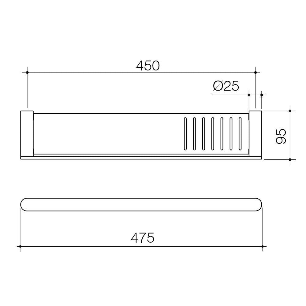 Caroma Urbane II Bathroom Shelf - Brushed Nickel