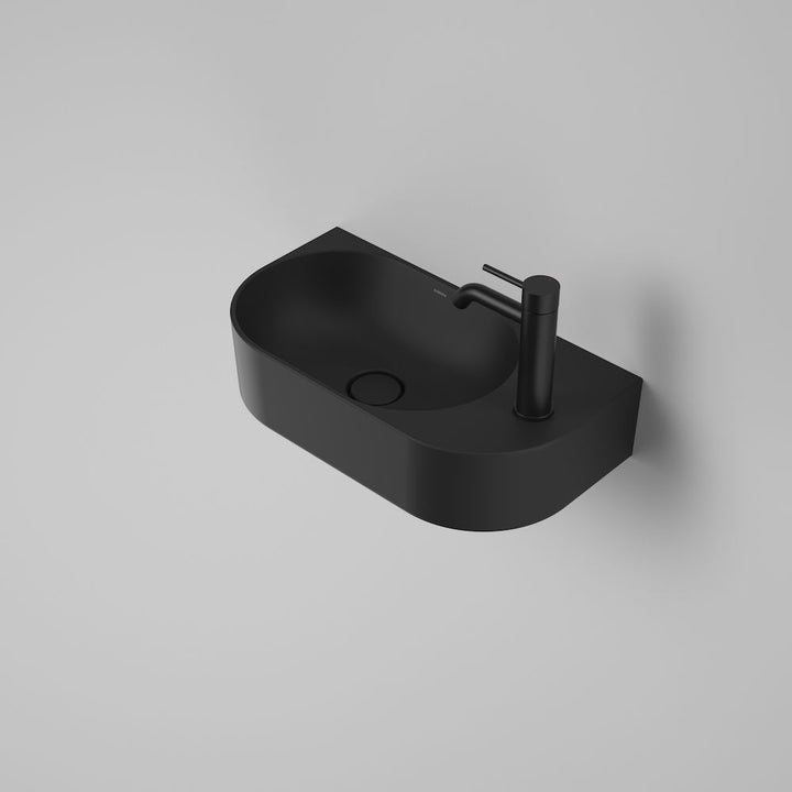 Caroma Liano II Hand Wall Basin (1 Tap Hole) – Matte Black