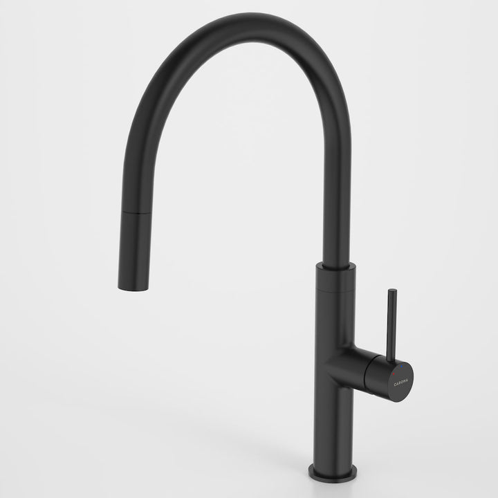Caroma Liano II Pull Out Sink Mixer Matte Black Lead Free