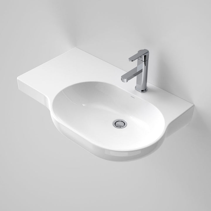 Caroma Opal 720 LHS Wall Basin 1 Tap Hole