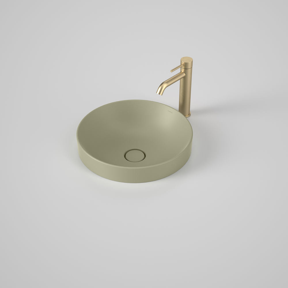 Caroma Liano II 400mm Round Inset Basin – Matte Green (Special Order)