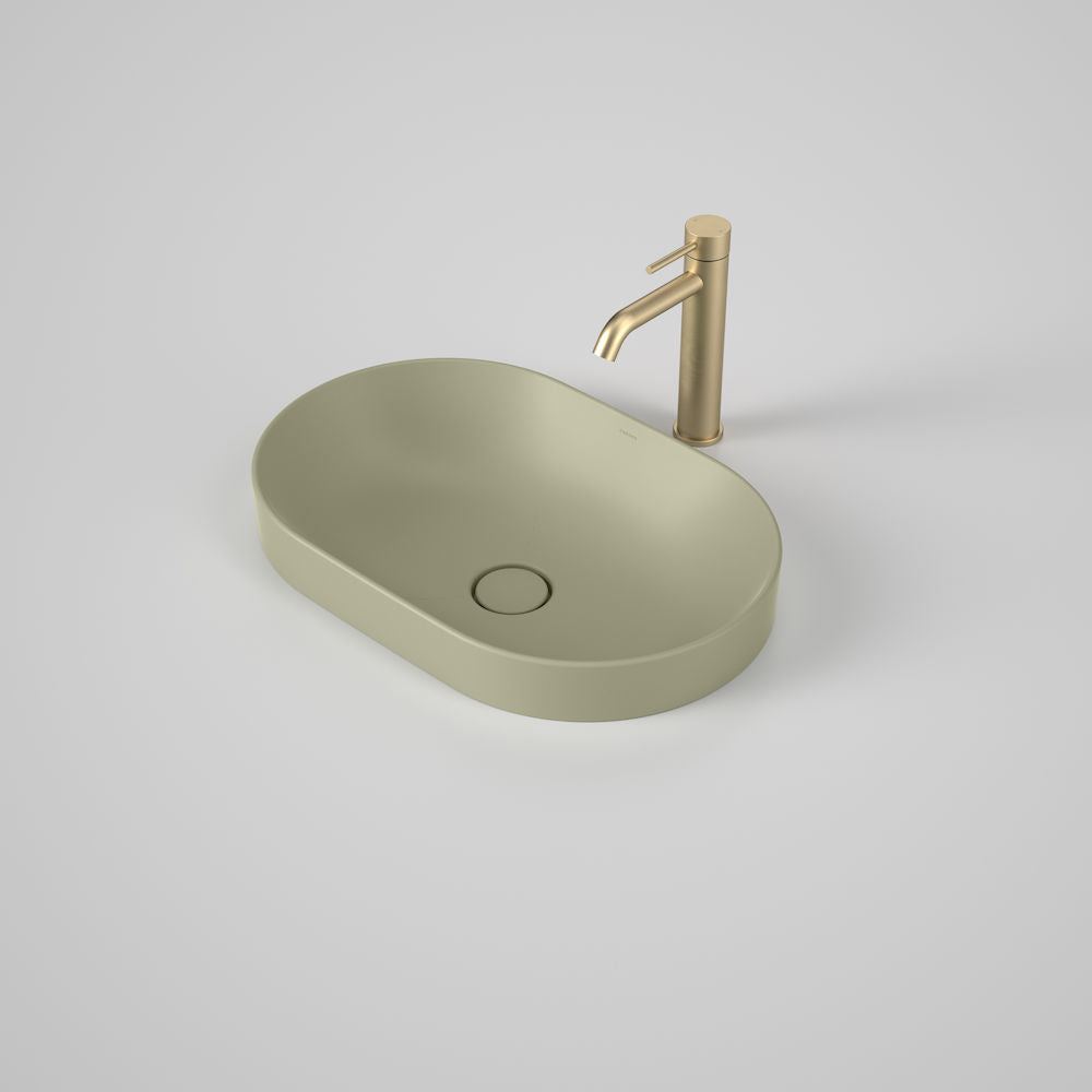 Caroma Liano II 530mm Pill Inset Basin – Matte Green (Special Order)