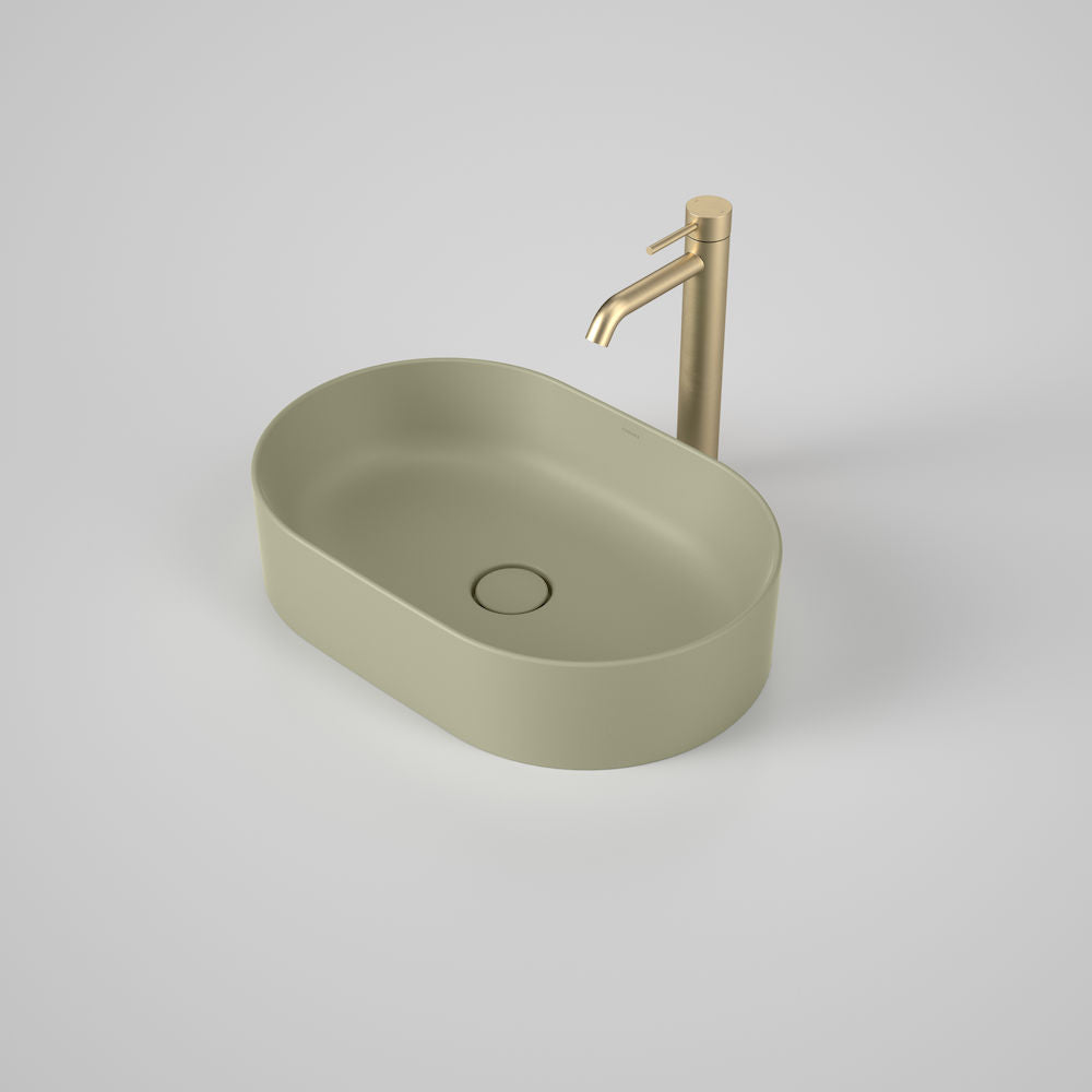 Caroma Liano II 530mm Pill Above Counter Basin – Matte Green (Special Order)