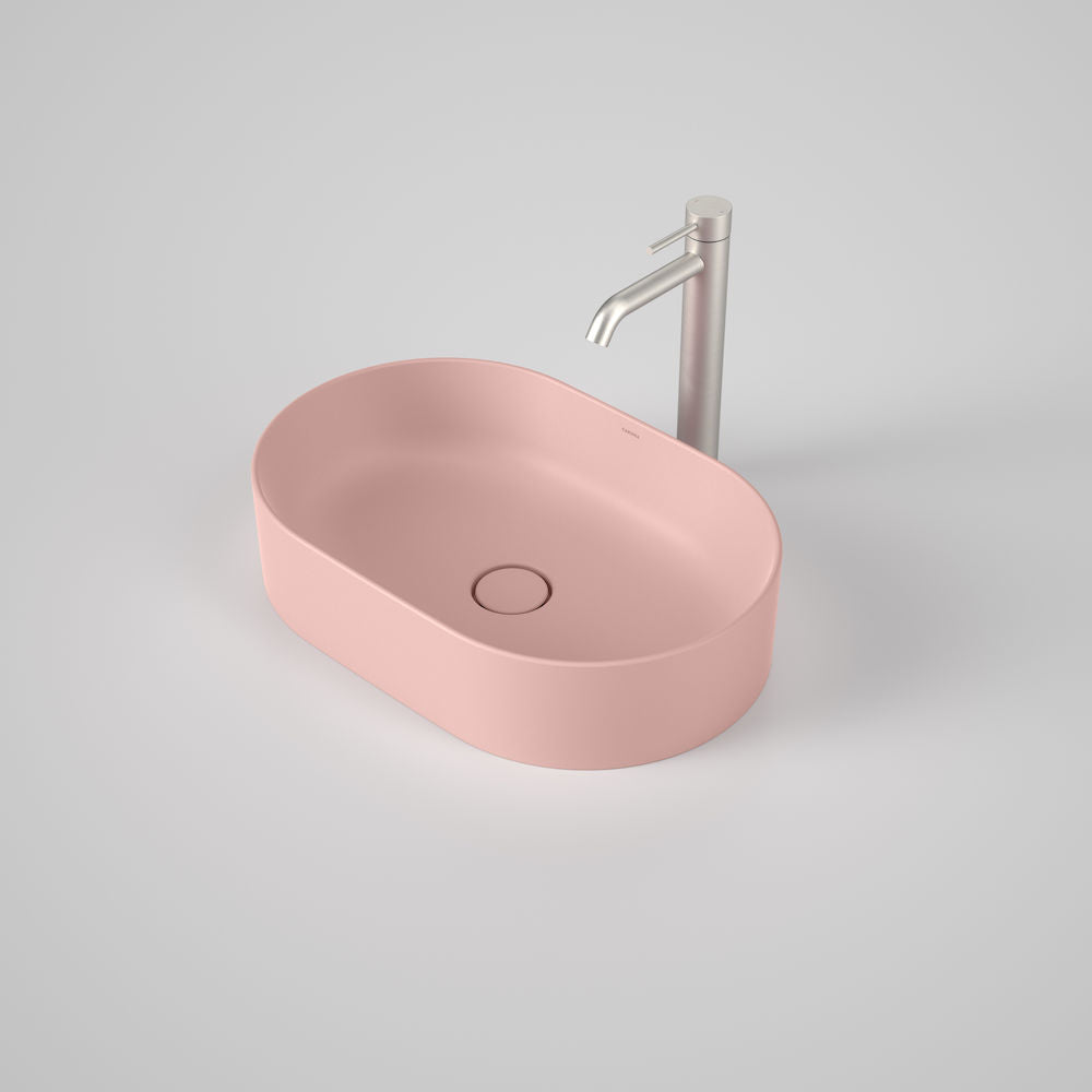 Caroma Liano II 530mm Pill Above Counter Basin – Matte Pink (Special Order)