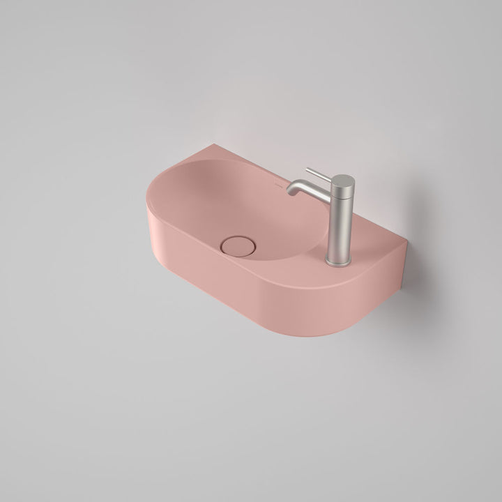 Caroma Liano II Hand Wall Basin (1 Tap Hole) – Matte Pink (Special Order)