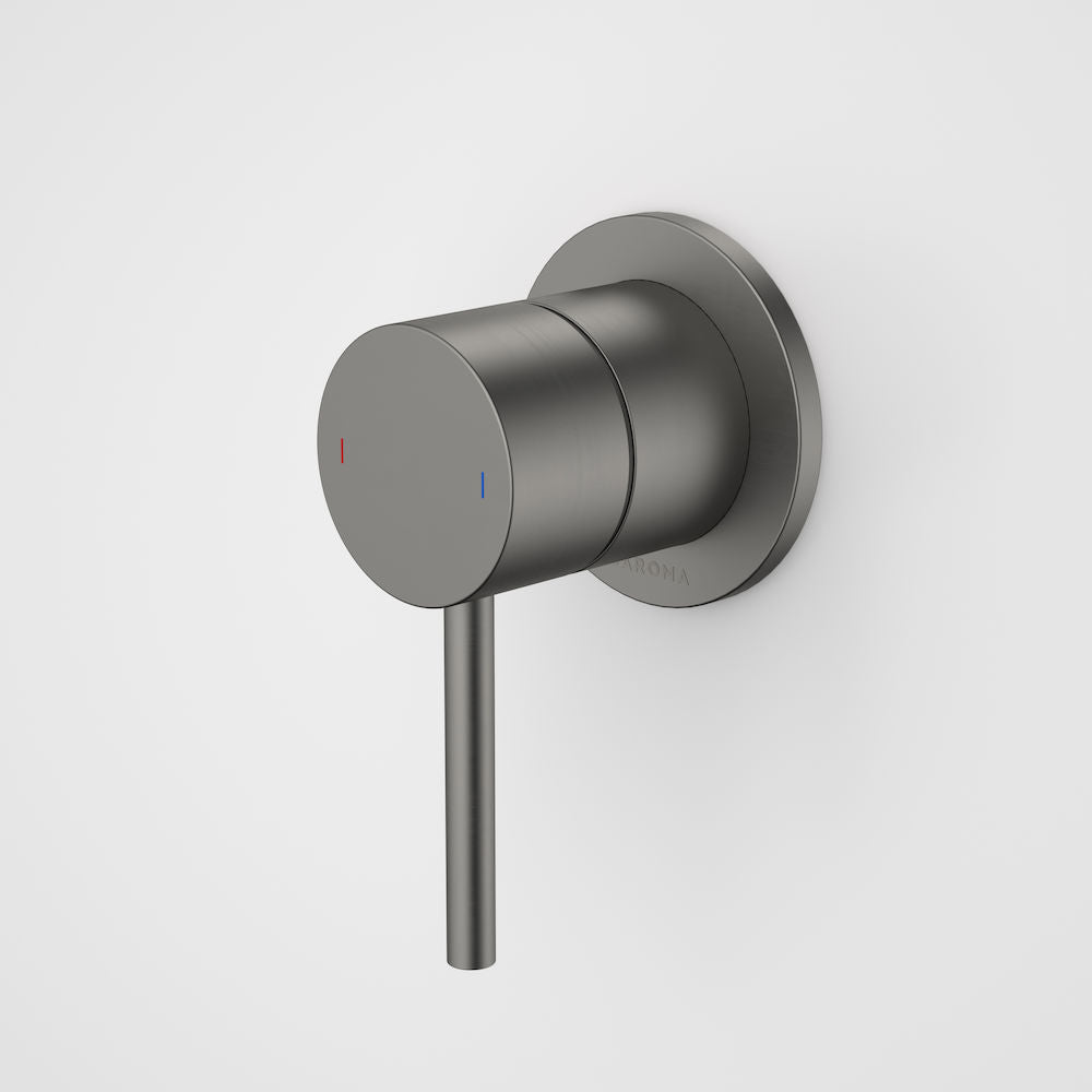 Caroma Liano II Bath / Shower Mixer - Round Cover Plate - Gunmetal - Sales Kit