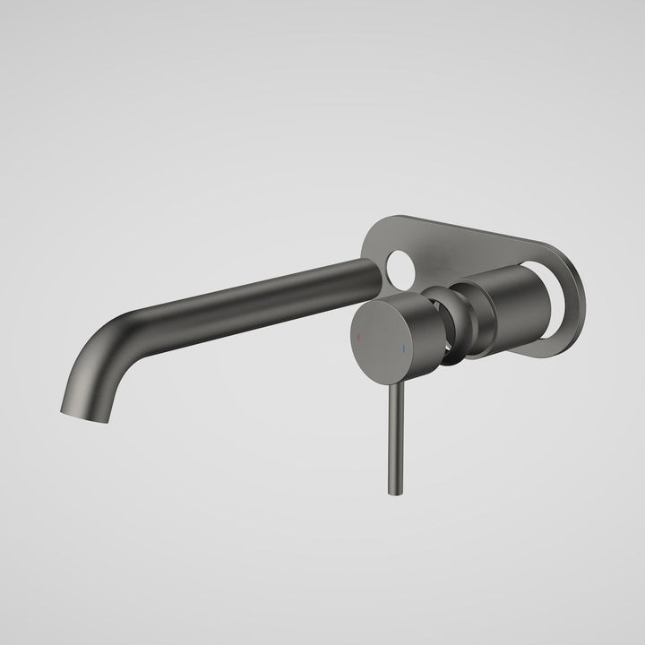 Caroma Liano II 210mm Wall Basin / Bath Trim Kit - Rounded Cover Plate - Gunmetal