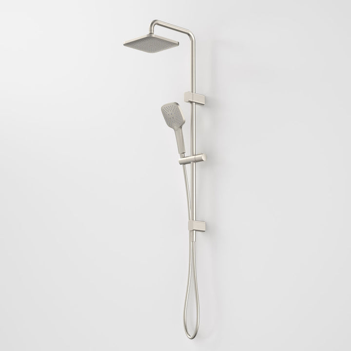 Caroma Luna System Overhead Shower on Rail Brushed Nickel