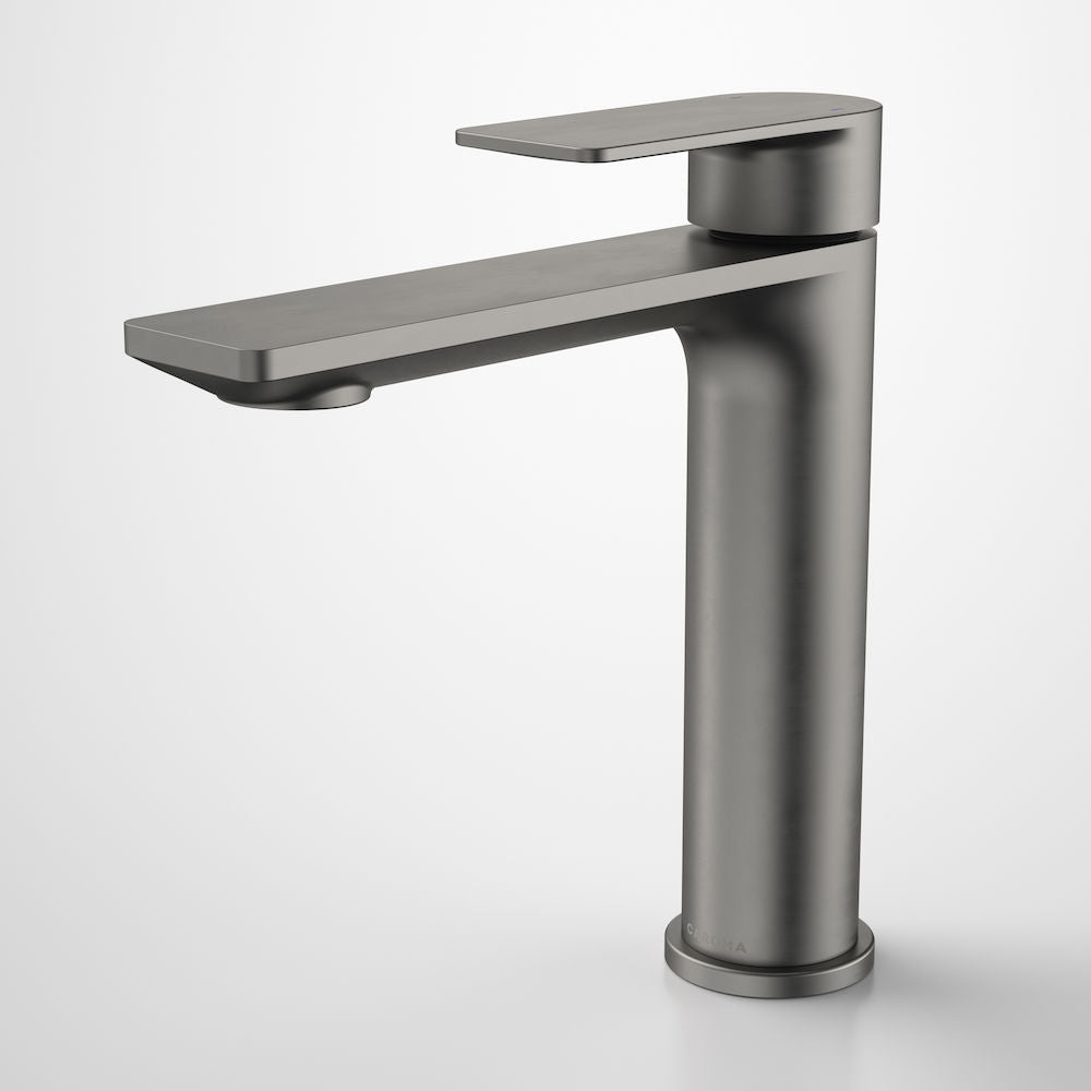 Caroma Urbane II Mid Tower Basin Mixer Gun Metal Lead Free