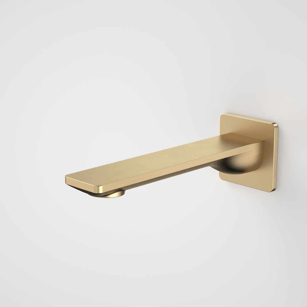 Caroma Urbane II 180mm Basin / Bath Outlet - Square Cover Plate - Brushed Brass