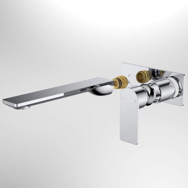 Caroma Urbane II 220mm Wall Basin / Bath Trim Kit - Rectangular Cover Plate - Chrome