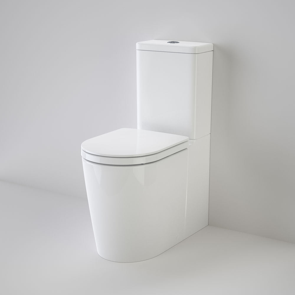 Caroma Liano Cleanflush® Easy Height Wall Faced Suite with Liano Double Flap Seat - White (with GermGard®)