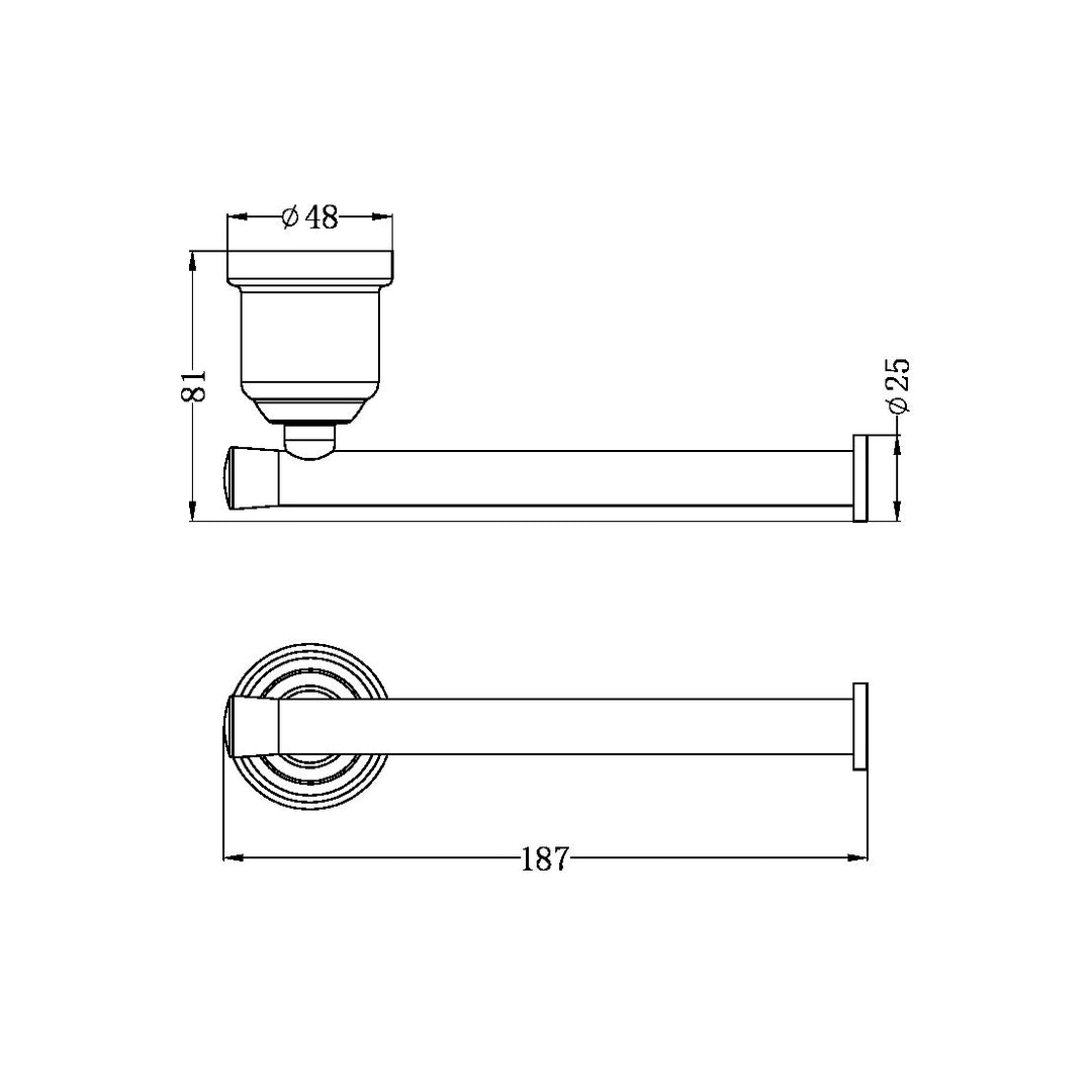 Nero York Toilet Roll Holder Chrome