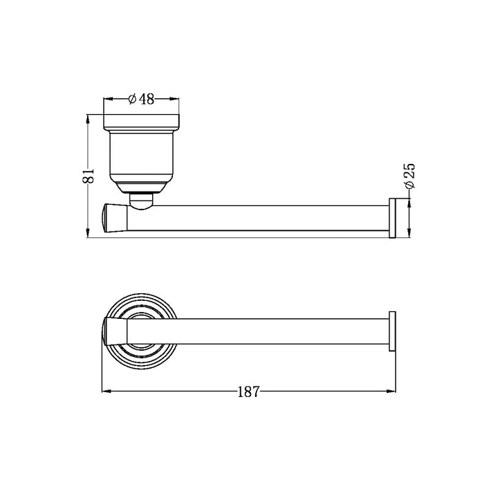 Nero York Toilet Roll Holder Chrome