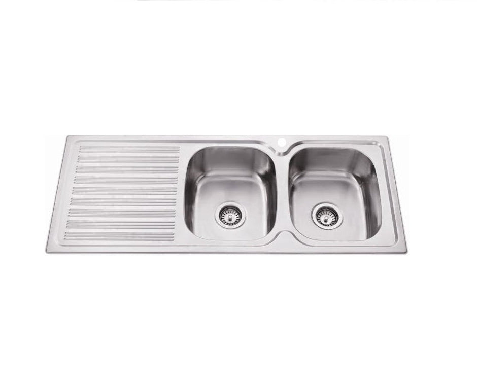 Bad Und Kuche Squareline Double Bowl Sink 1180 x 480