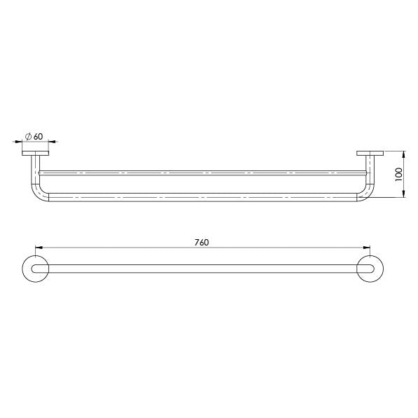 Phoenix double towel rail best sale