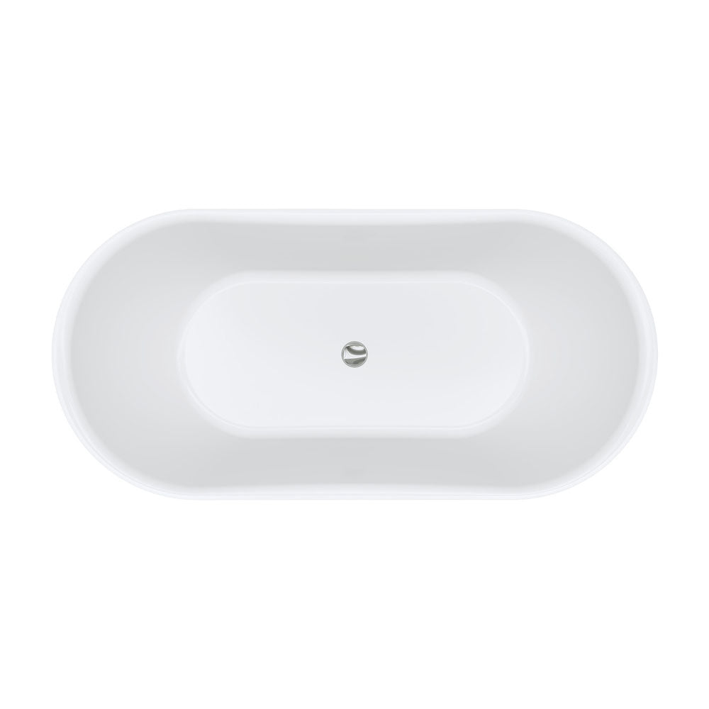 Fienza Windsor 1500mm Acrylic Bath Gloss White Int/Matt Black Ext 1500mm x 720 x 560 mm